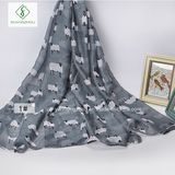 Fashion Lady Printed Voile Scarf Viscose Shawl