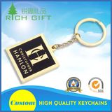 Custom Black Metal Keychain with Gold Border with High Quality