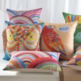 Discount Cotton Linen Print Couch Cushion for Home