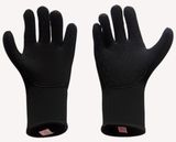 Black Gloves for Diving with Hexagon DOT Printing in Palm