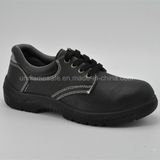 Full Black Leather Men Safety Shoes