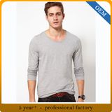 100% Cotton Men's Plain Long Sleeve Fitted Slim T Shirt