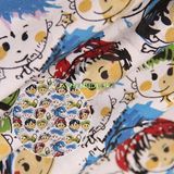 Baby Scrawl Patterns 250GSM Woven Canvas Fabric