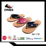 Special Fabric Upper Rubber EVA Lady Beach & Outdoor Slipper