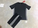 1718 Man Black Soccer Jersey and Short