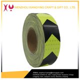 PVC Arrow Safety Reflective Warning Tape, Fluorescence Yellow/Black