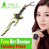 Custom Wow Dota Lol Metal Alloy Keyring as Souvenir Gift