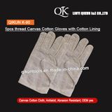 K-90 5PCS Threads Canvas Working Safety Cotton Gloves with Cotton Lining