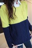 Quilted Casual Twist Loose Sweater (BTQ067)