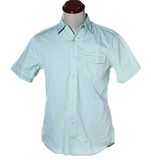 Cotton Stand Collar Short Sleeve Shirt for Men