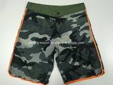 Oeko-Tex Flat Waist Polyester Patterned Men Board Short Swimwear