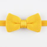 Gray Knit Bow Tie