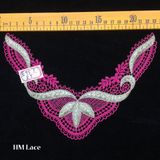 22*16cm Mesh Pink Lotus Leaf Pretty Lace Collar for Party Dress Factory Price in Guangzhou Hme957