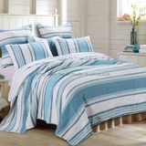 Microfiber Rotary Print Quilt in Blue (DO6109)