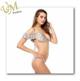 Silver Color Sexy Lycra Sexy Fashion Bikini Swimsuit Swimwear