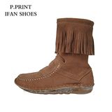 Top Hot Selling Women Tassel Shoes with High-Cut