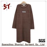 Custom High Quality Long Hoodie with Letter Label Hoodie Dress