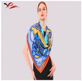 Ha072 100% Silk Scarf 110cm*110cm by Machine Rolled