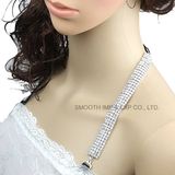 Fashion Rhinestone Metal Bra Invisibility Shoulder Strap for Women Dress