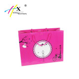 Custom Design Pink Printed Paper Bag with Glossy Lamination