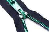 Vislon Zipper with Green Teeth and Black Tape with Da Puller/ Top Quality