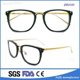 High Quality Acetate Optical Frame Eyeglasses with Metal Temples