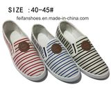 Latest Low Price Popular Men's Slip on Stripe Canvas Shoes