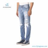 2017 New Design Destroyed Denim Jeans with Tapered Fit for Men by Fly Jean