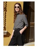 Wholesale Factory Knit Stripe T Shirt