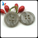 Grey 4 Holes Polyester Resin Button for Shirts