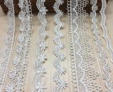 More Design Choice Chemical Embroidery Lace for Garment (White)