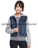 High Quality Female Hooded Cotton Denim Jacket