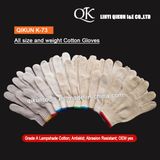 K-73 All Sizes Weight Knitted Work Safety Cotton Gloves