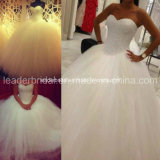 Sweetheart Bridal Ball Gown Puffy Vestidos Crystals Wedding Dress L1534