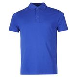 Mens Fold Over Collar Short Sleeves Plain Polo Shirts Top Tee