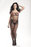 Floral Pattern Sexy Fishnet Bodystocking 8894