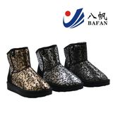 Fashion Checks Print PU Upper Snow Boots Bf1610245