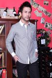 Men's Long Sleeve Striped Shirt