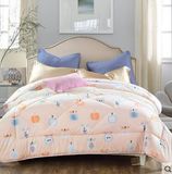 Printed 100% Microfiber Fabric Quilt/Bedding Set Duvet