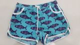 Oeko-Tex Flat Waist Polyester Patterned Lady Board Short Swimwear