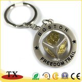 Gold Rotatable Metal Zinc Alloy Keychain