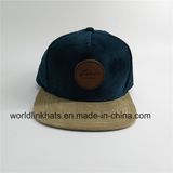 Custom Corduroy 5 Panel Hat with Leather Label