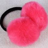 Real Rabbit Fur Ear Muffs Trendy Women Lady Girl Winter Fur Soft Earmuff Ear Warmer