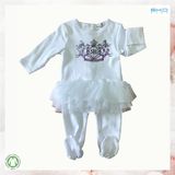 Bkd 100% Cotton Round Neck Toddler Clothing Baby Girl Rompers