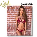 Red Color Hot Bathing Suit Sexy Bikini Swimsuit