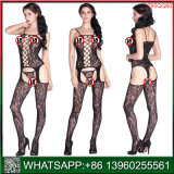 New Design Black Lace Crotchless Sexy Sleepwear for Women