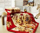 Polyester Animal Print Baby Blanket Sapin Flannel Fleece Blankets (MG-TZ007)