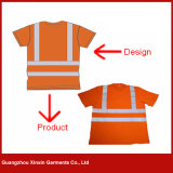 Custom Design Cheap Round Neck Reflective Orange T Shirt (W78)