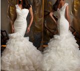 Lace Beadded Bridal Wedding Dresses (NWD1003)