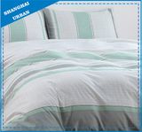 Lake Green Plaid Printed Cotton Duvet Cover Set